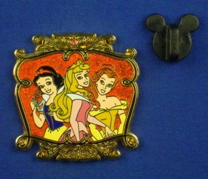Snow White Aurora Belle Red Glitter Princess Starter Disney Pin # 53874 - Picture 1 of 2