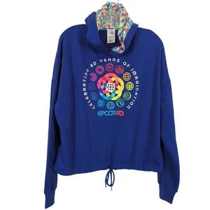 Disney Sweatshirt XL Blue EPCOT 40th Anniversary Hoodie Pullover Figment Dragon - Bild 1 von 15