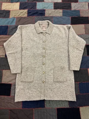 Vintage 90s Woolrich Cardigan Sweater Wool Blend Oatmeal Made In USA Womens S - Image 1 of 4