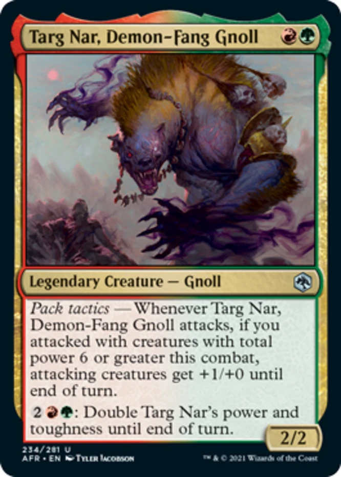 x1 Targ Nar, Demon-Fang Gnoll - Forgotten Realms - NM - MTG - Image 1 of 1