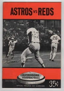 Cuadro de mando César Cedeno 48974b22 programa Houston Astros v Cincinnati 1972 programa Cincinnati - Imagen 1 de 1