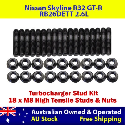 Kit de pernos turbo dobles de alta resistencia para Nissan Skyline R32 GT-R RB26DETT 2,6 L Foto 1 de 4