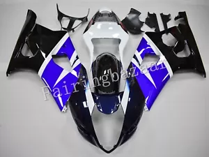 Fit for 2003 2004 GSXR1000 Black Blue White ABS Injection Bodywork Fairing Kit - Foto 1 di 6