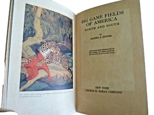 hUNTING SINGER BIG GAME FEILDS OF AMERICA NORTH SOUTH SIGNED 1914 BOOK neocurio - Picture 1 of 13