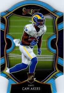 2020 Select Cam Akers RC Light Blue Die Cut Concourse # 55 Los Angeles Rams A213