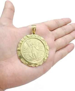 Centenario Coin Custom Solid Yellow 10k Gold 50 Pesos 1947 Mexico Mexican Coin - Picture 1 of 5