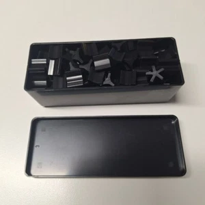 Black Castle Risk 1990 Board Game Replacement Pieces Tokens Plastic Case Box - Picture 1 of 3