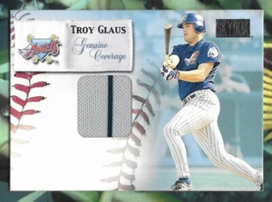 TROY GLAUS 2000 FLEER SKYBOX GAME USED JERSEY RELIC CARD ANGELS MLB STAR! - Picture 1 of 2