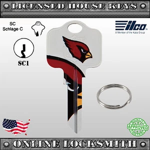 Llavero en blanco del equipo de fútbol americano con licencia oficial de la NFL St. Louis Cardinals - Schlage - Imagen 1 de 3