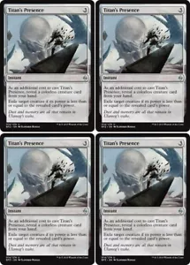 MTG - 4x TITAN'S PRESENCE - Battle for Zendikar (U) - Picture 1 of 1