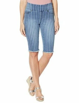 Bermudas DG2 Diane Gilman Tono Medio Denim Clásicas Elastizadas Nuevos Foto 1 de 4