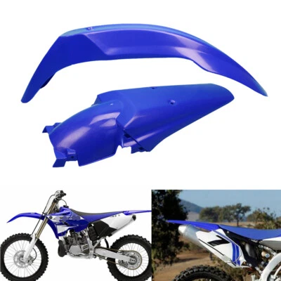 Blue Front&Rear Fender Mudguard Cover For Yamaha WR450F 426F YZ125 TTR230 Honda - Image 1 of 4