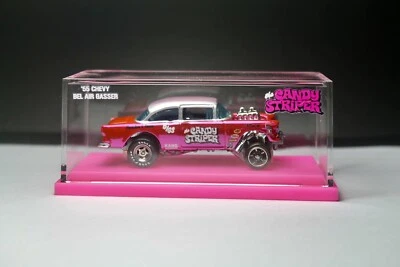 Hot Wheels 55 Chevy Bel Air Gasser Pink Spectraflame Custom W/ display Case - Image 1 of 4