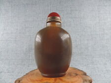  Exquisite Chinese Nature Gray Agate Hand-carved Snuff Bottle