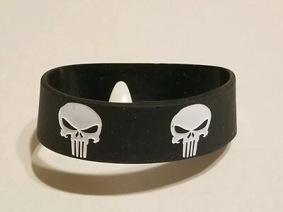 *NUEVO* PUNISHER (pulsera de goma de silicona estilo brazalete pulsera) - Vendedor de EE. UU. Foto 1 de 2