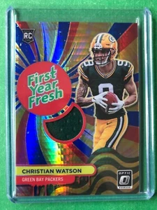 2022 Panini Donruss Optic First Year Fresh Jersey ROOKIE  Christian Watson - Picture 1 of 2