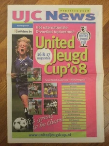 United Jeugd Cup Youth Tournament Newspaper Programme August 2008 Rangers, Ajax - Picture 1 of 1
