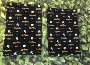 Harry Potter Gryffindor Cotton Fabric Pair Standard Pillowcases Handmade NEW - Picture 1 of 5