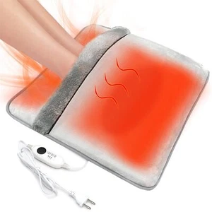 Double Sided Electric Foot Warmer with Machine Washable & 8 Hrs Timer, Feet H... - Picture 1 of 7