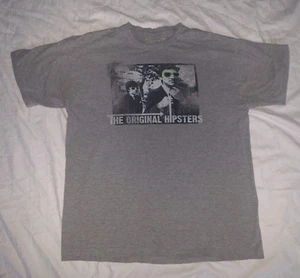 JOHN LENNON & PAUL McCARTNEY T SHIRT XL ENGLISH HEROES THE ORIGINAL HIPSTERS  - Picture 1 of 3
