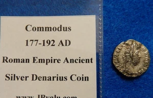 177-192 AD Commodus Roman Empire Ancient Silver Coin, 2.5 grams, 17mm๐ - Picture 1 of 5