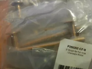 New 10-pk P29520Z-CZ-B Straight Bar 3 Inch Cabinet Pull Champagne Bronze - Picture 1 of 2