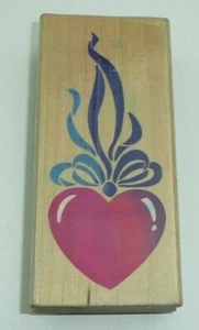 Bold Heart Strings Stamp N028 Stampendous 1995 Bow Present Valentine's Day Love - Picture 1 of 4