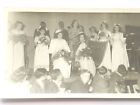 Vintage Old Photo History Postcard School Play Show Pupils Bridesmaid Queen