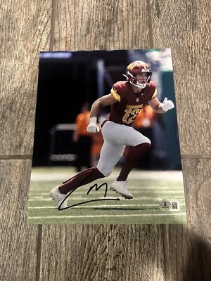 LUKE MCCAFFREY SIGNED WASHINGTON COMMANDERS 8X10 PHOTO AUTOGRAPHED BAS COA RARE - Image 1 of 2