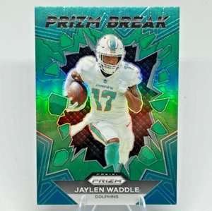 Jaylen Waddle 2023 Panini Prizm Prizm Break Green Prizm #PB-7 - Miami Dolphins - Picture 1 of 3