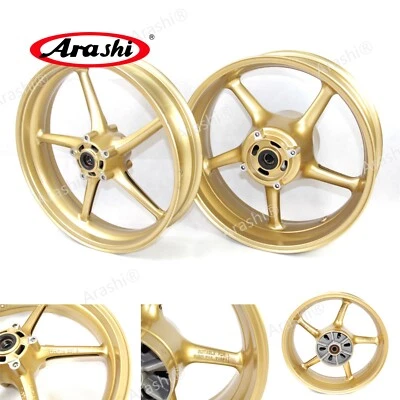 Llanta trasera delantera dorada Arashi para Triumph Daytona 675 2006-2012 2009 2010 Foto 1 de 4