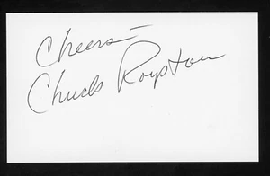 Chuck Royston NASA Communications Apollo 11 Mission Signed 3x5 Index Card E28015 - Picture 1 of 1