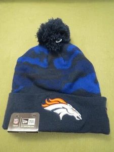 Gorro de punto de camuflaje urbano azul oscuro Denver Broncos New Era OSFM - Imagen 1 de 6