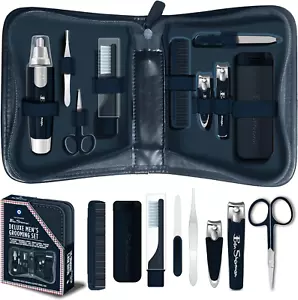 Ben Sherman Nail Clipper Set for Men, 10 Pcs Deluxe Grooming Kit for Men - Picture 1 of 12