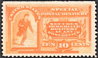 美国 # E3 * 状况完好无口香糖 * { JUMBO -XF - 10c 跑步信使} 1893 年特别交付 — 第 1/4 张图片
