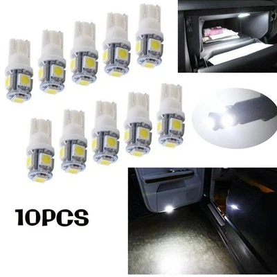 Car Lights Peanut Replacement 10Pcs set White 194 168 2825 5050 5SMD LED - Image 1 of 4