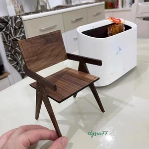 Sillón con brazo para muebles escala 1/6 miniatura para casa de muñecas BJD sin terminar sin pintar - Imagen 1 de 8