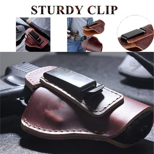 Leather Tactical IWB Gun Holster for Right / Left Pistol Concealed Carry - Picture 1 of 20