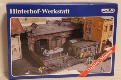 POLA H0 199 HINTERHOF-WERKSTATT AUTO-WERKSTATT OVP UNGEBAUT!!! - Bild 1 von 4