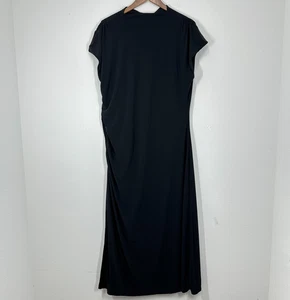 Chelsea28 schwarzes hochgeschlossenes Etui Maxikleid schick Hochzeit Gast Date Nacht - Bild 1 von 9