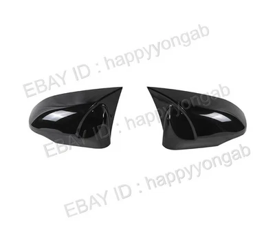 Cubierta de espejo retrovisor lateral bocina negra brillante para Toyota C-HR CHR 2018-2021 Foto 1 de 2