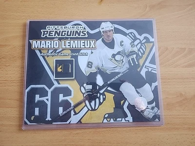 Mario Lemieux Pittsburgh Penguins Juego Usado Stick Picture Con Certificado de Autenticidad Foto 1 de 2
