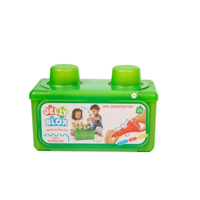 Jelly Blox Stash & Stack 2-in-1 Squishy Sensory Blocks Toy w/ Case Kids 2y+ - image 1 of 2