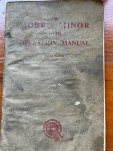 The Morris Minor 1000 Operation Manual 2nd Edition - Picture 1 of 1