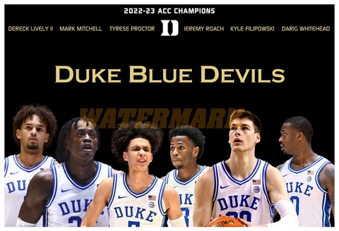 DUKE BLUE DEVILS 2023 ACC CHAMPIONS 19”x13” COMMEMORATIVE POSTER Cover