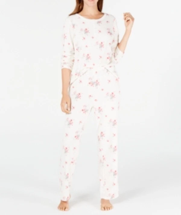 Conjunto de pijama polar con textura súper suave Charter Club para mujer talla XL Foto 1 de 1