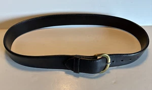 Galco SB-5 Leather Hand Made Holster Belt Black w Brass Buckle Mens 38B USA made - Afbeelding 1 van 7