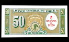 1958 Chile 50 Pesos Banknote Paper Old Foreign Currency CRISP Uncirculated?