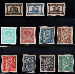 Portugal Scott 561-569 sin usar 1935-1941 conjunto dos sellos ligeramente articulados. - Imagen 1 de 3