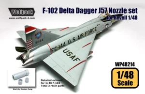 Wolfpack WP48214, F-102 Delta Dagger J57 Juego de boquillas de motor (para Reve, ESCALA 1/48 - Imagen 1 de 3
